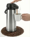 EUROHOME Pump-Isolierkanne 1,9L Edelstahl Silber mit Tragegriff Bild 1