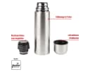 EUROHOME Isolierkanne Edelstahl Rostfrei Satin-Finish 0,7 l Bild 3