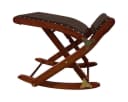 Medosan Fußhocker Kieferholz höhenverstellbar Kunstleder Bild 4