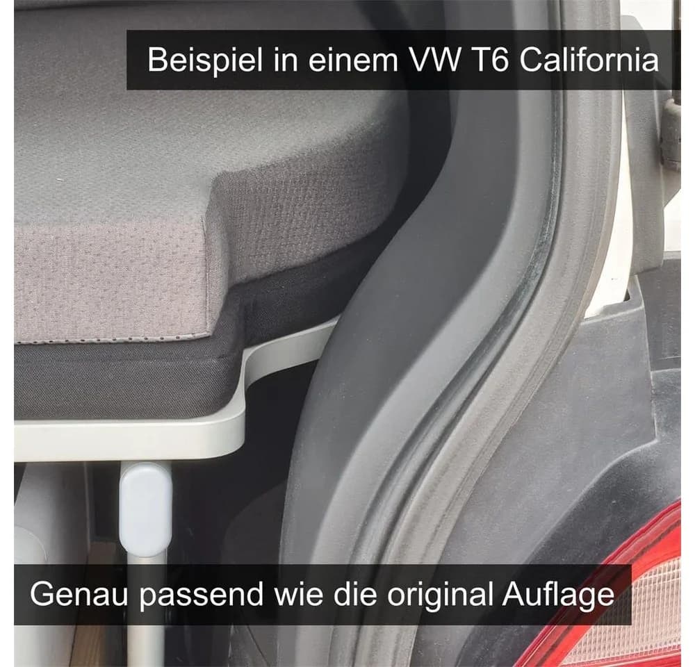 Foxx Matratzenauflage VW T4 T5 T6 Multivan Anthrazit - Bild 4