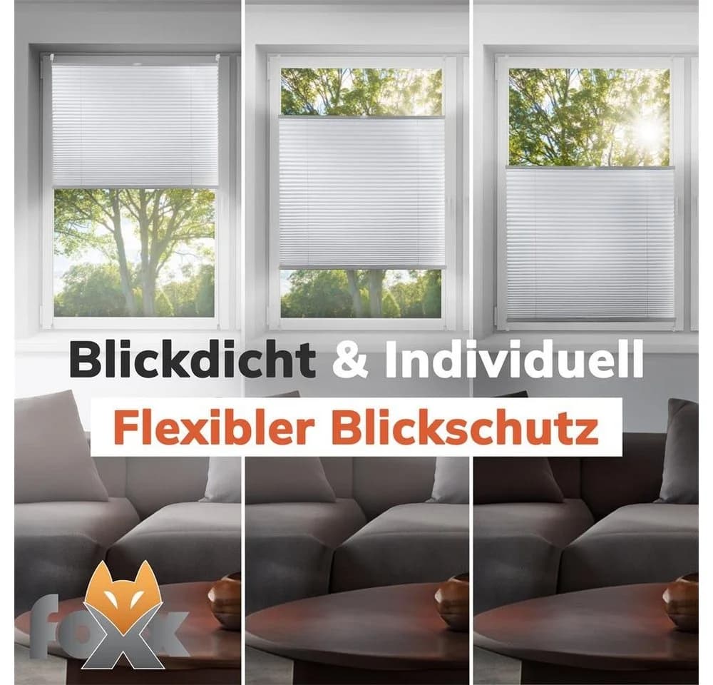 Foxx Plissee Klemmfix Grau Polyester - Bild 5