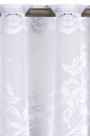 ELBERSDRUCKE Scheibengardine Weiß Blumen-Motive Ösen-Aufhängung Bild 4