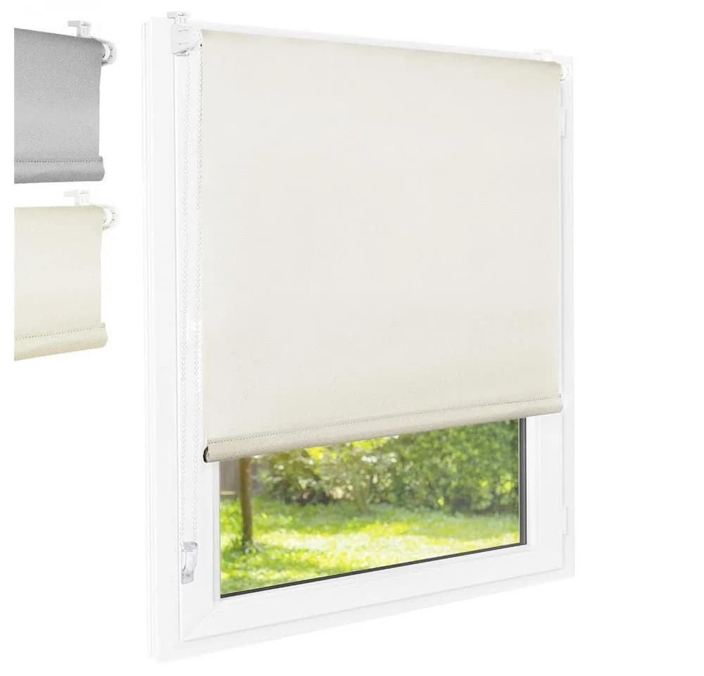 Foxx Seitenzugrollo Blackout Creme 50x140 cm Verdunkelnd - Bild 2