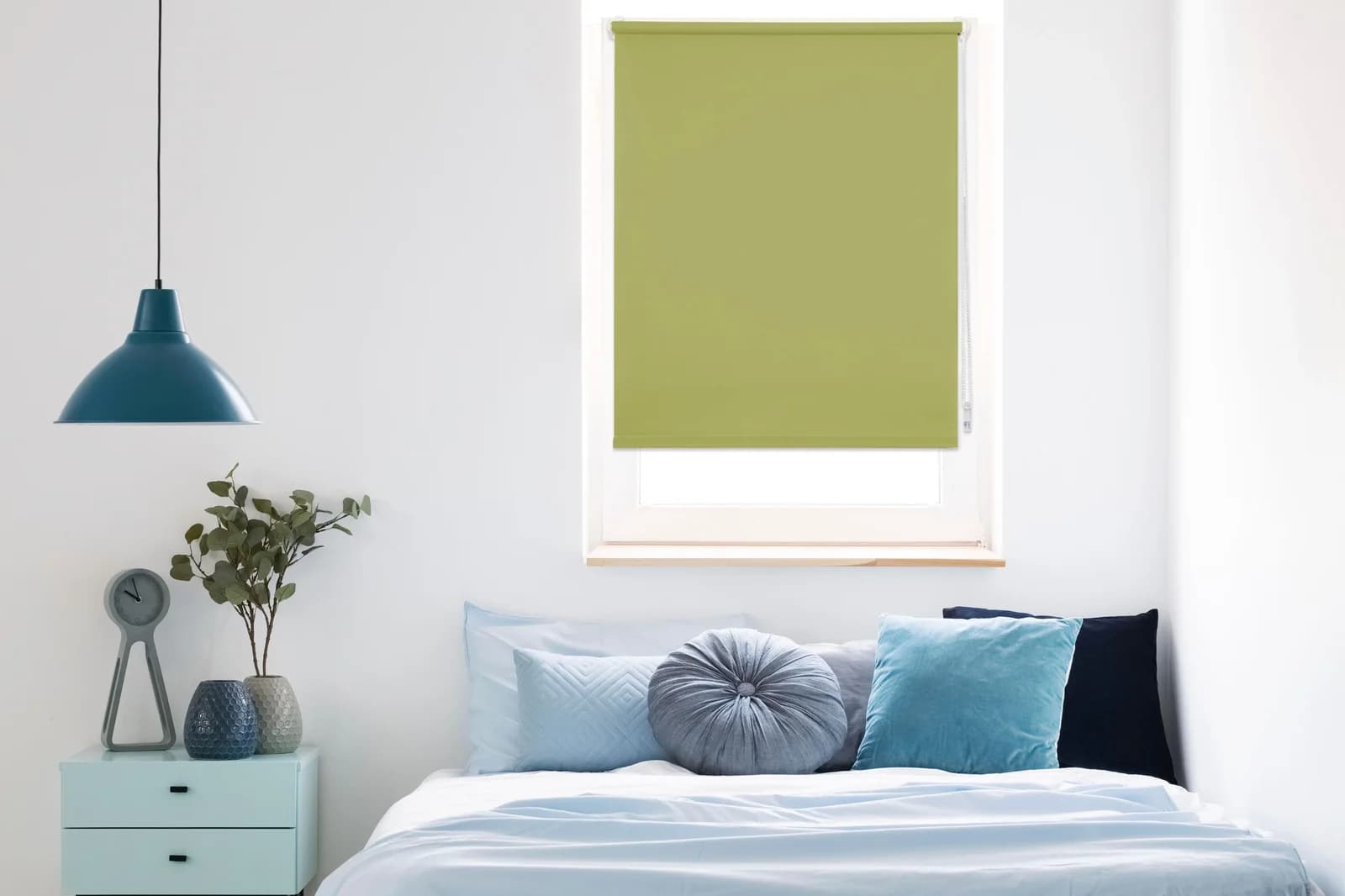 Seitenzugrollo MYDECO Win Grün Weiß 60x160 cm