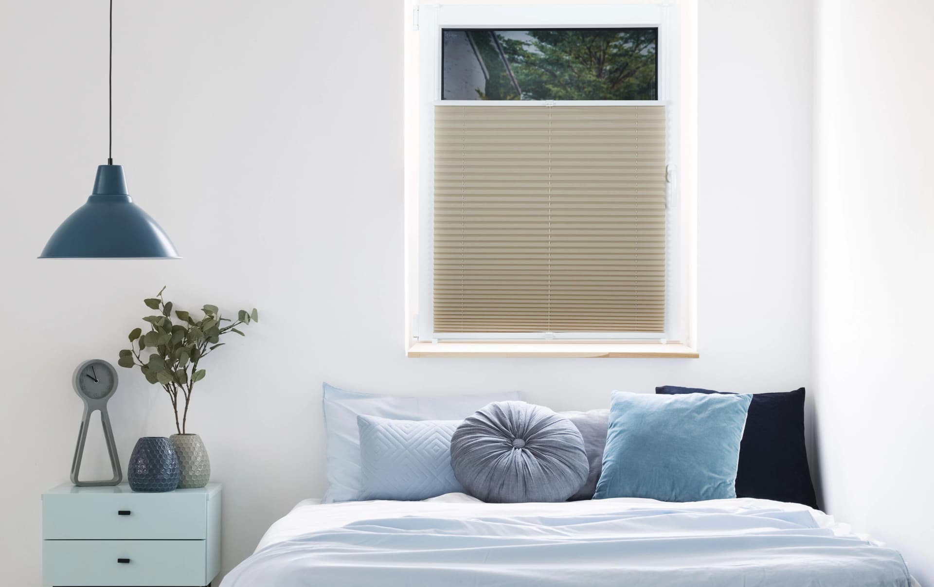 MYDECO Plissee Free beige 75x130 cm Klemmfix
