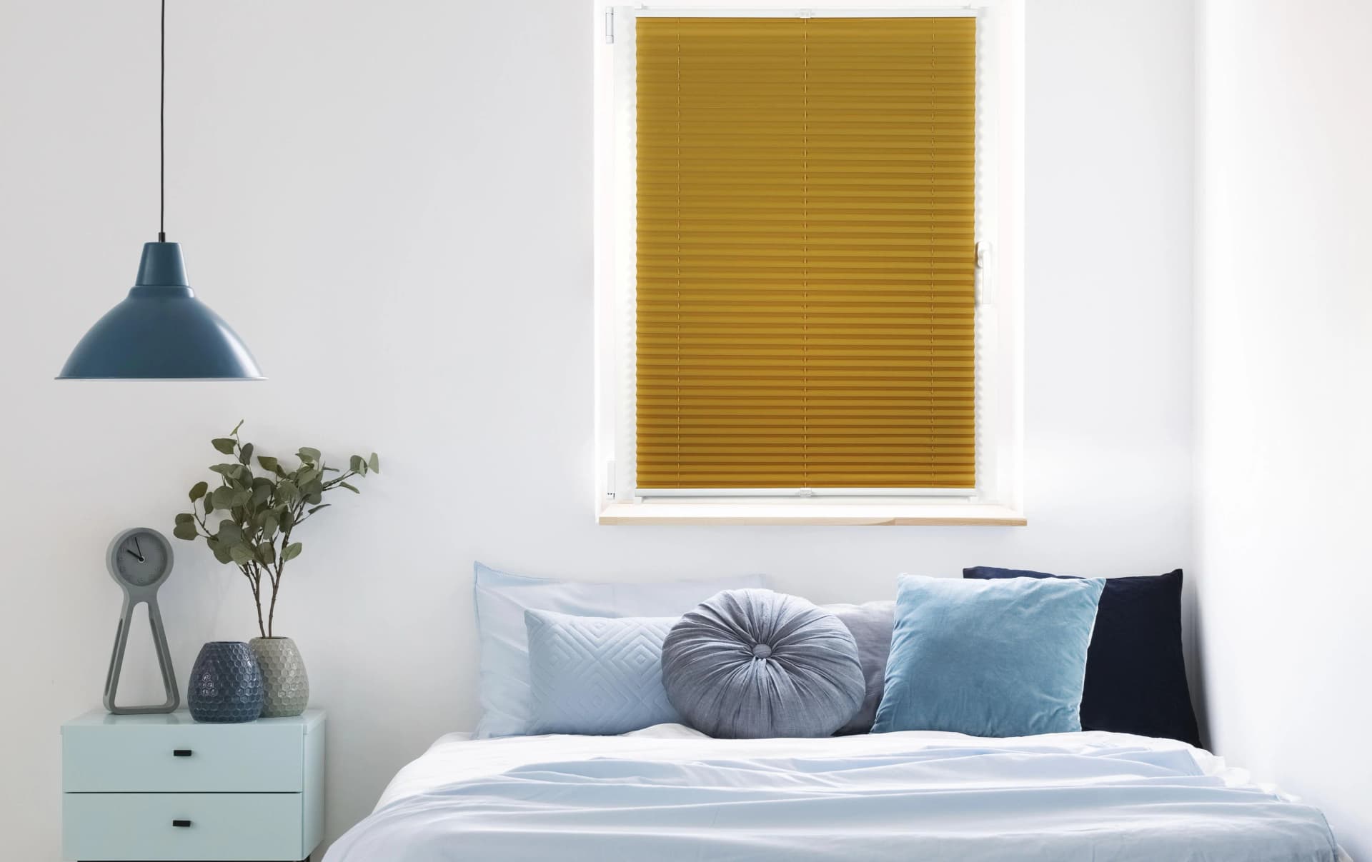 Plissee MYDECO Free Gelb Ocker 120x130 cm Klemmfix