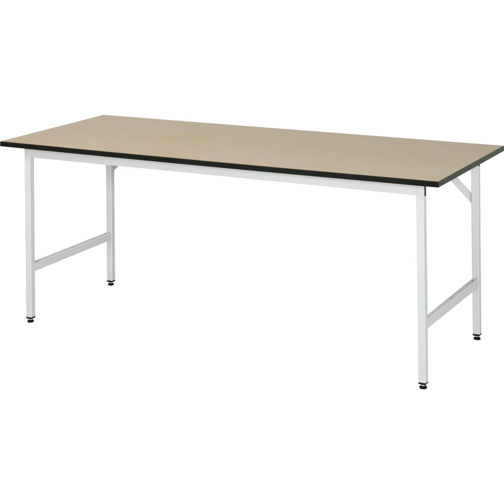 Rau Arbeitstisch Serie Jerry Basic J, MDF-Platte, Lichtgrau