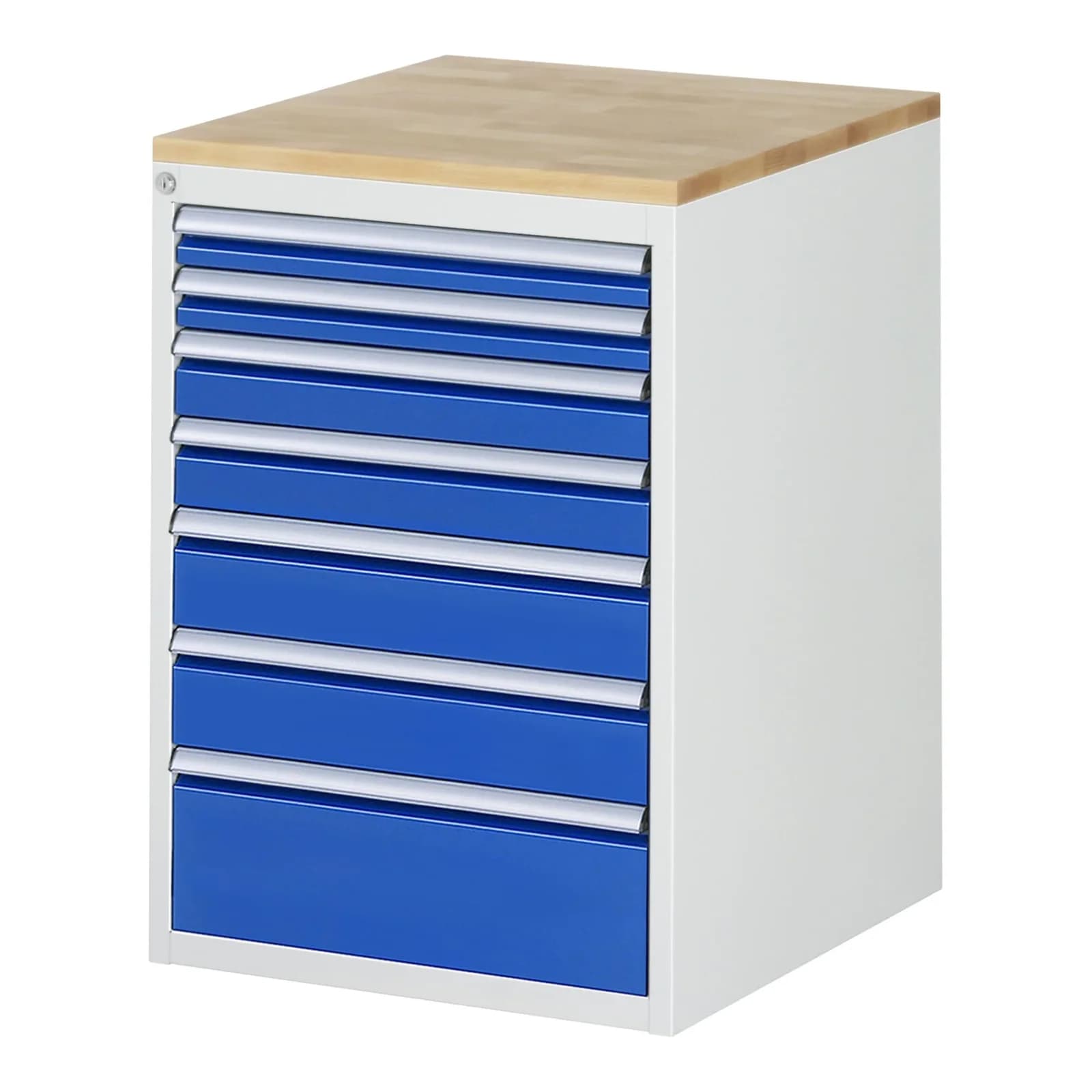 Rau Schubladenschrank Buche-Massiv mit 7 Schubladen und ErgoScript