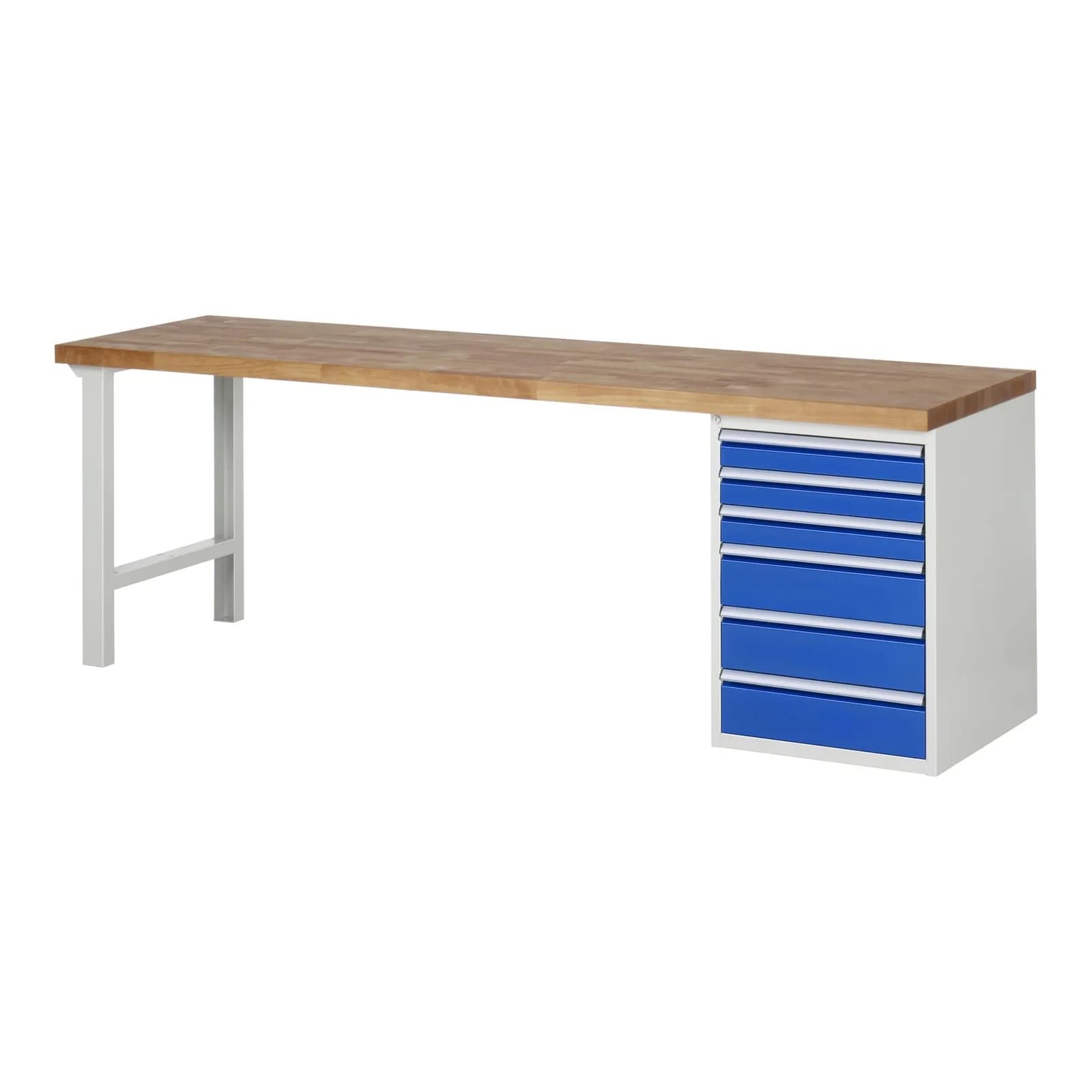 Rau Werkbank Modell 7515 mit 6 Schubladen Buche massiv