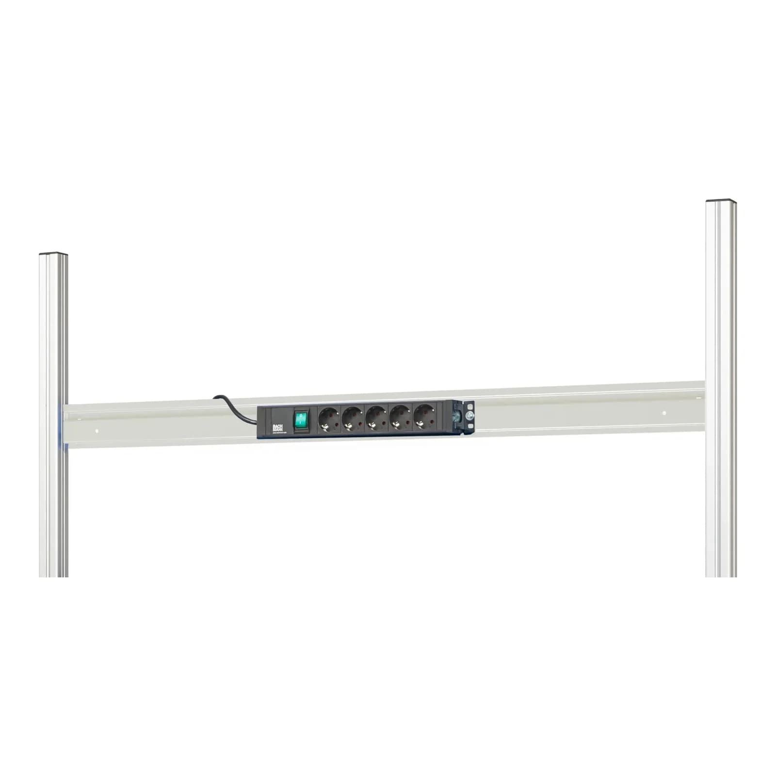 Rau Energieleiste mit Halteschiene Grau RAL7035