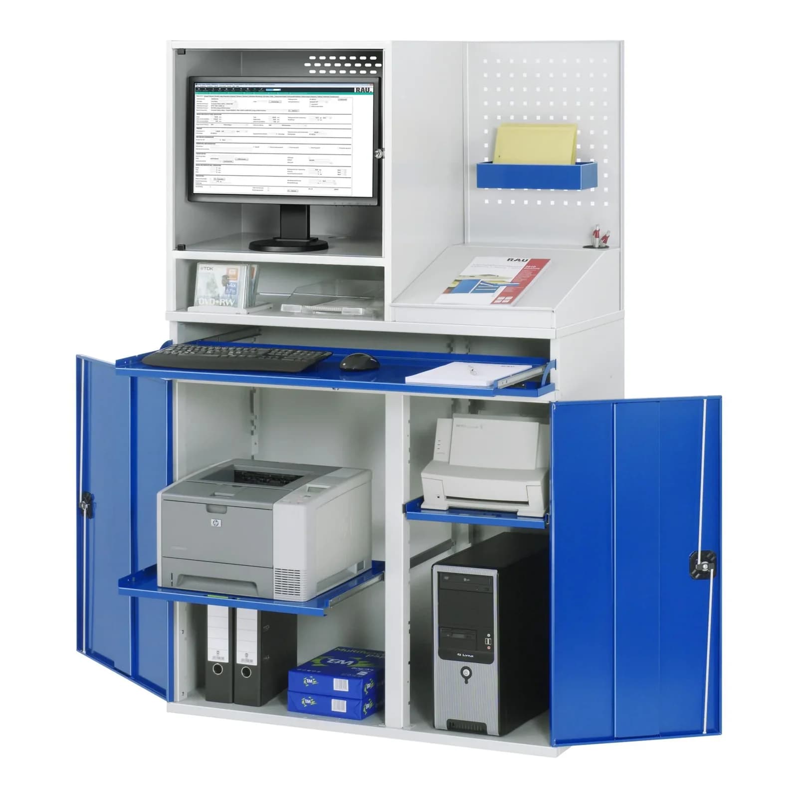 Rau Computer-Schrank 67T mit Monitorgehäuse