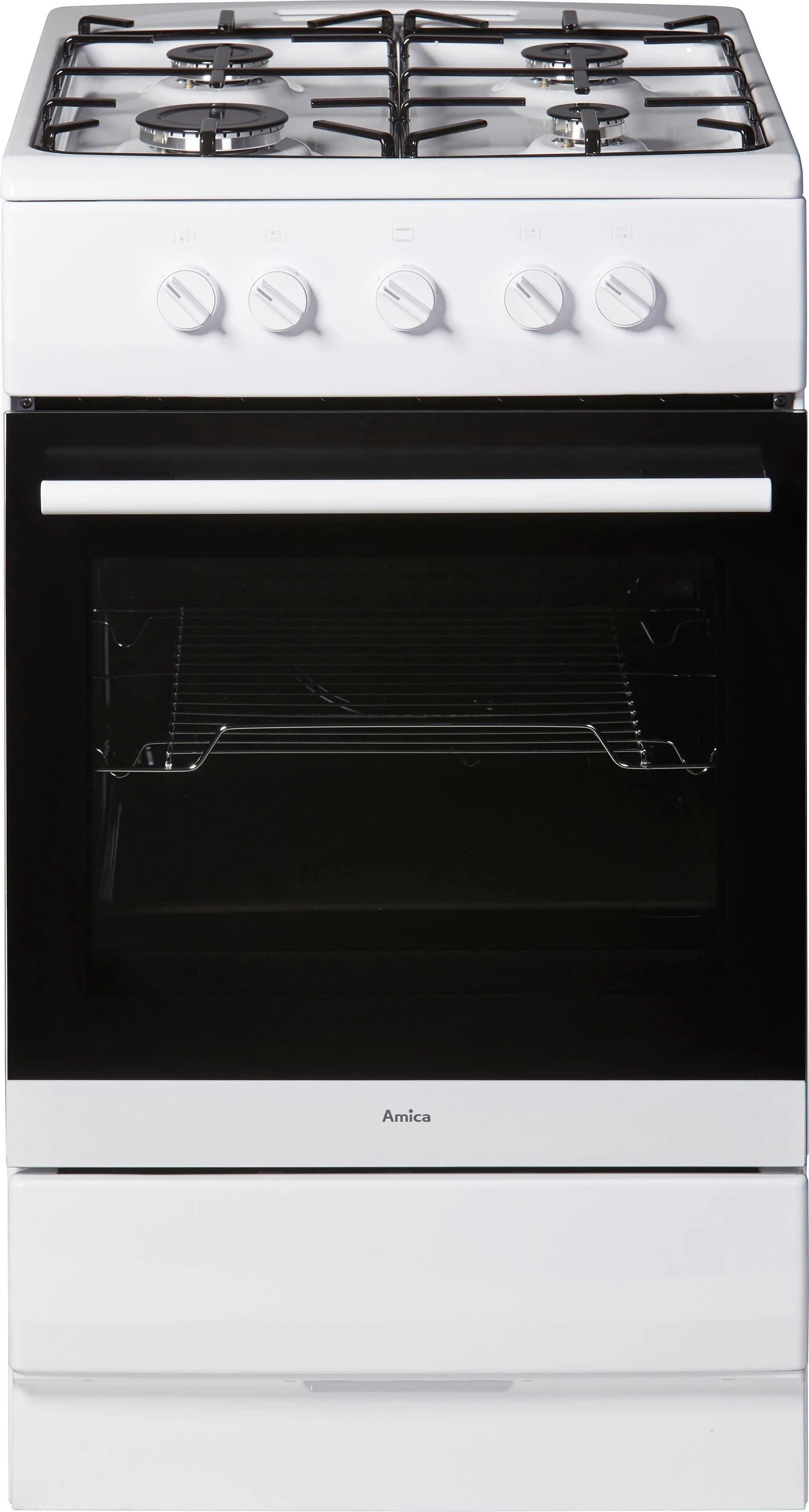 AMICA Gas-Standherd SHGG 11502 W Weiß 4 Kochzonen
