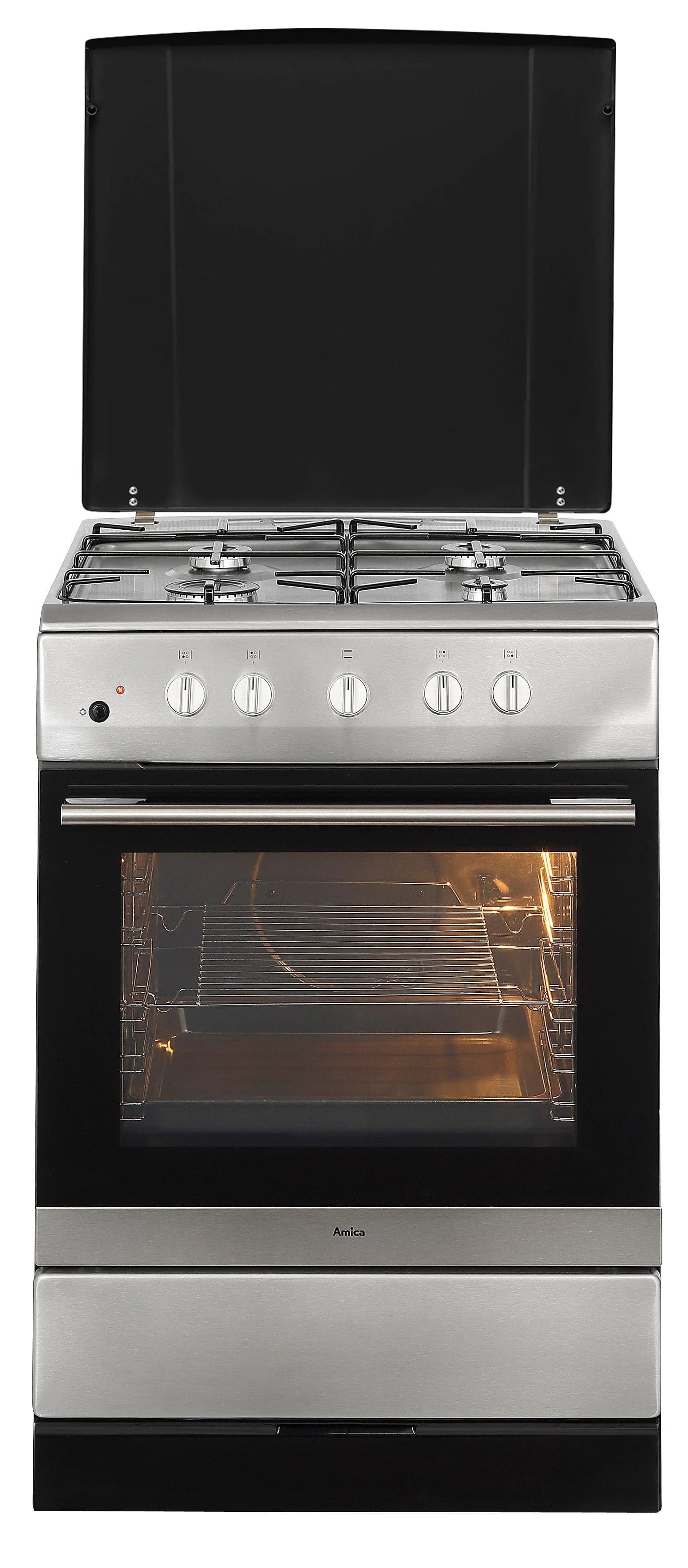 Amica Gas-Standherd SHGG 11668 E Silber Energieeffizienz A