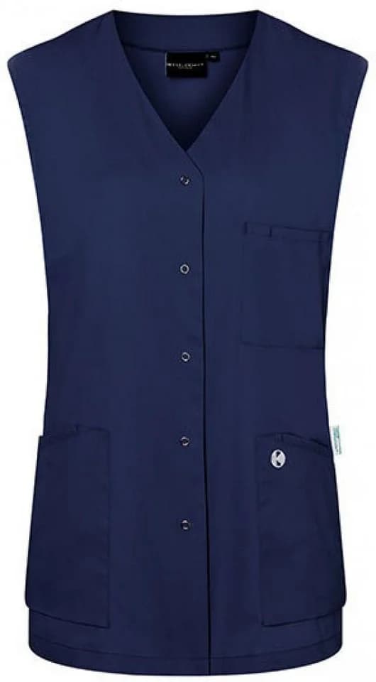 Karlowsky Fashion Kittelschürze Ärmelloser Damenkasack Essential Navy - Bild 2