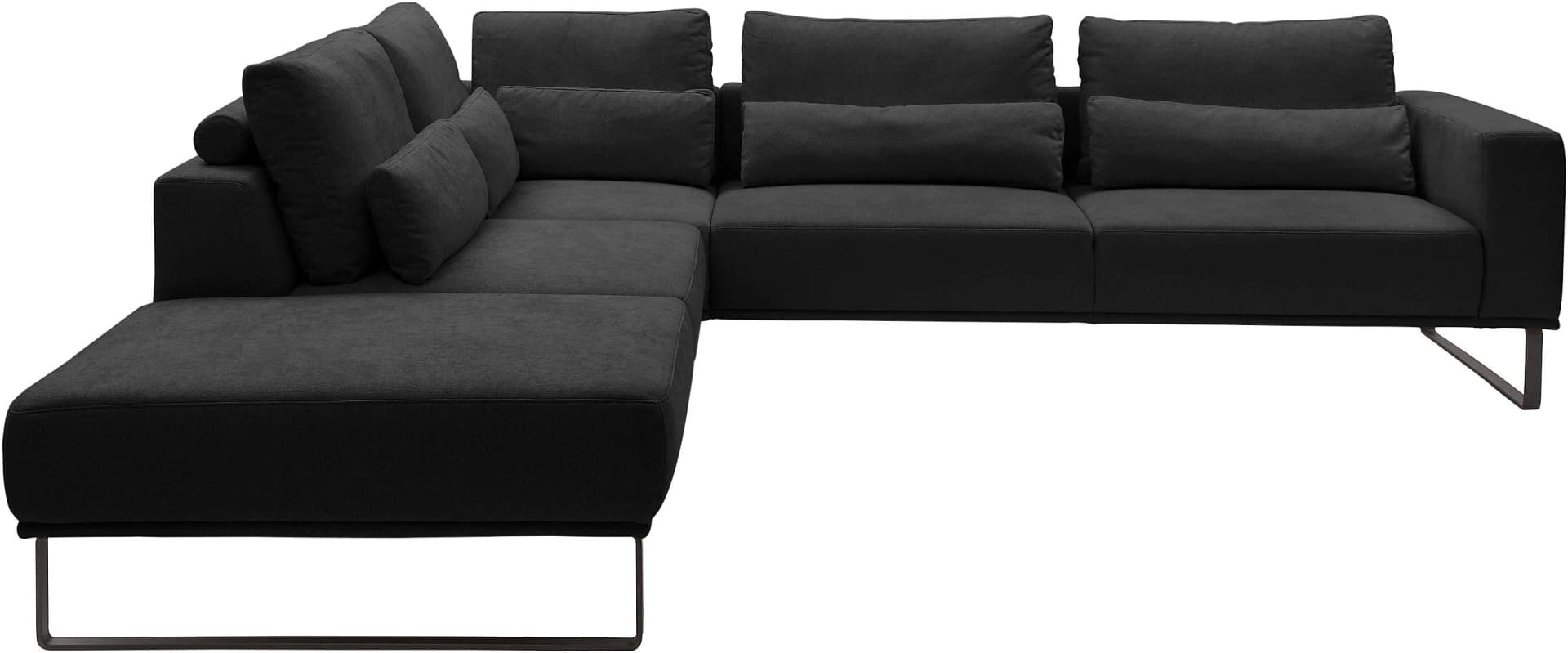 MUSTERRING Ecksofa JustB PM100 Schwarz Elektrisch Verstellbar