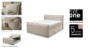 Boxspringbett Florida Vanille Cordstoff mit Bettkasten 180x200 cm Bild 3