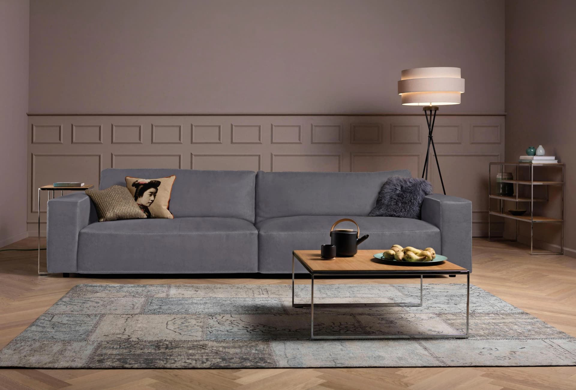 Big-Sofa MUSTERRING LUCIA 3-Sitzer Grau