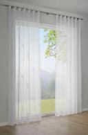 Sehlbach Gardine Schal Voile Weiß mit Flockprint Pusteblume Bild 2