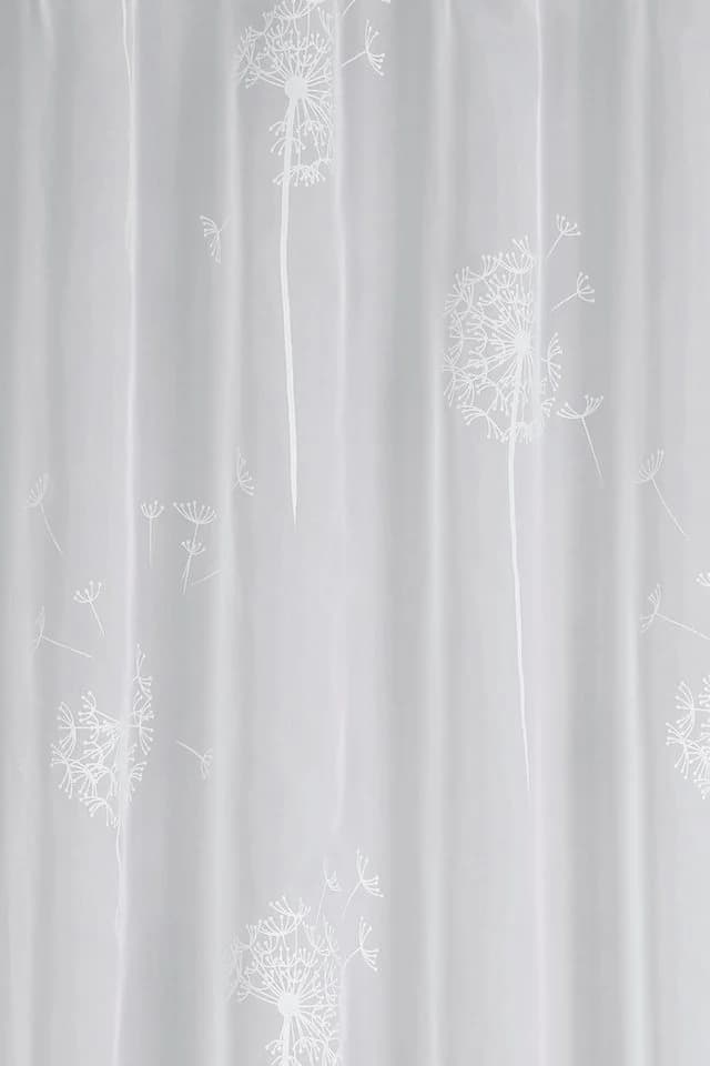 Sehlbach Gardine Schal Voile Weiß mit Flockprint Pusteblume - Bild 3