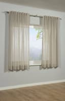 SEHLBACH Gardine Beige Leinenoptik mit verdeckten Schlaufen Bild 2