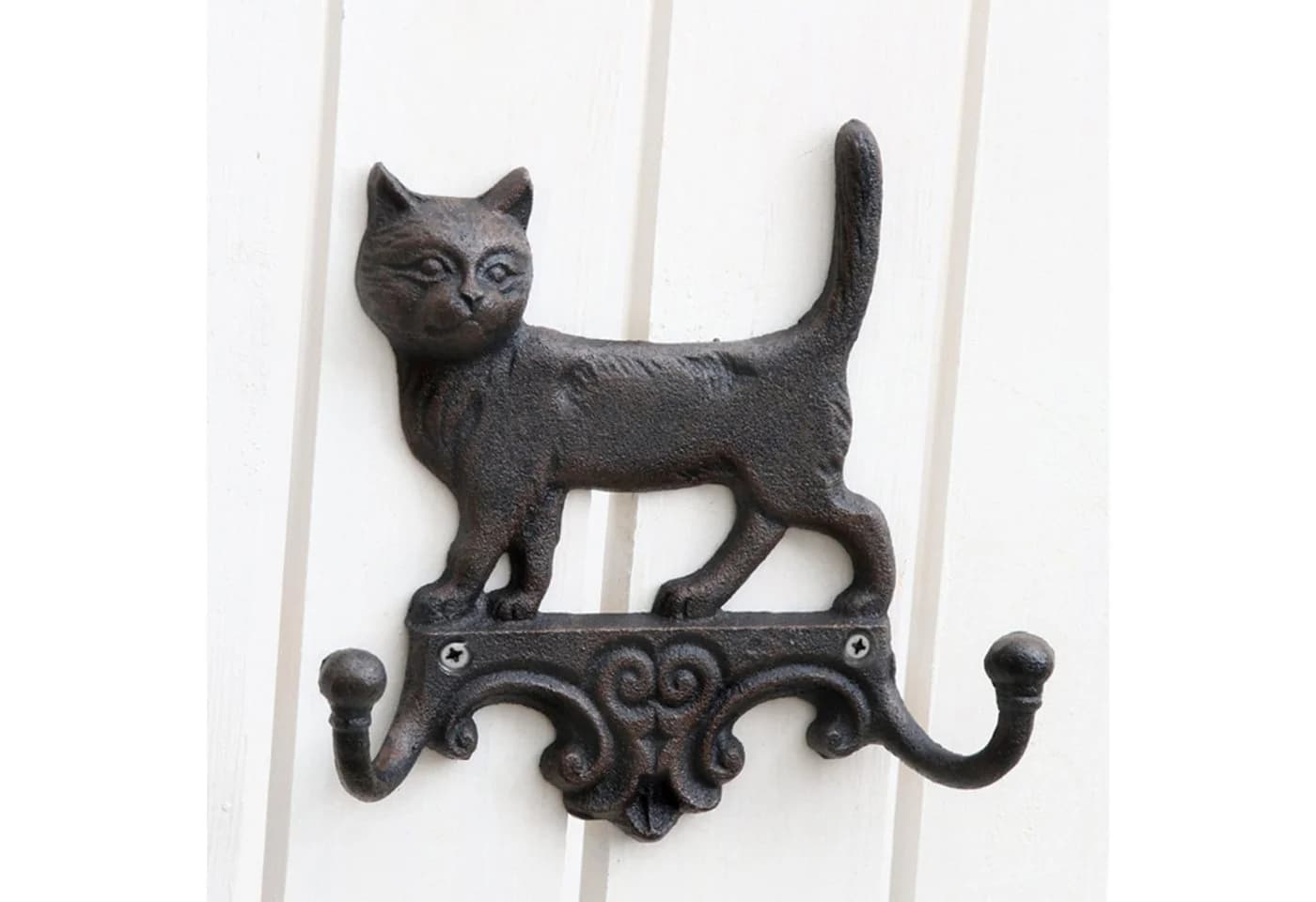 Dragimex Kleiderhaken Katze aus Gusseisen