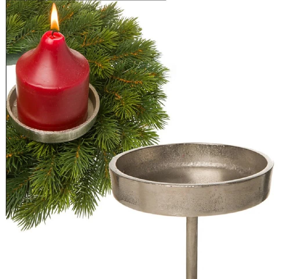 Dragimex Adventsleuchter Aluminium Kerzenhalter