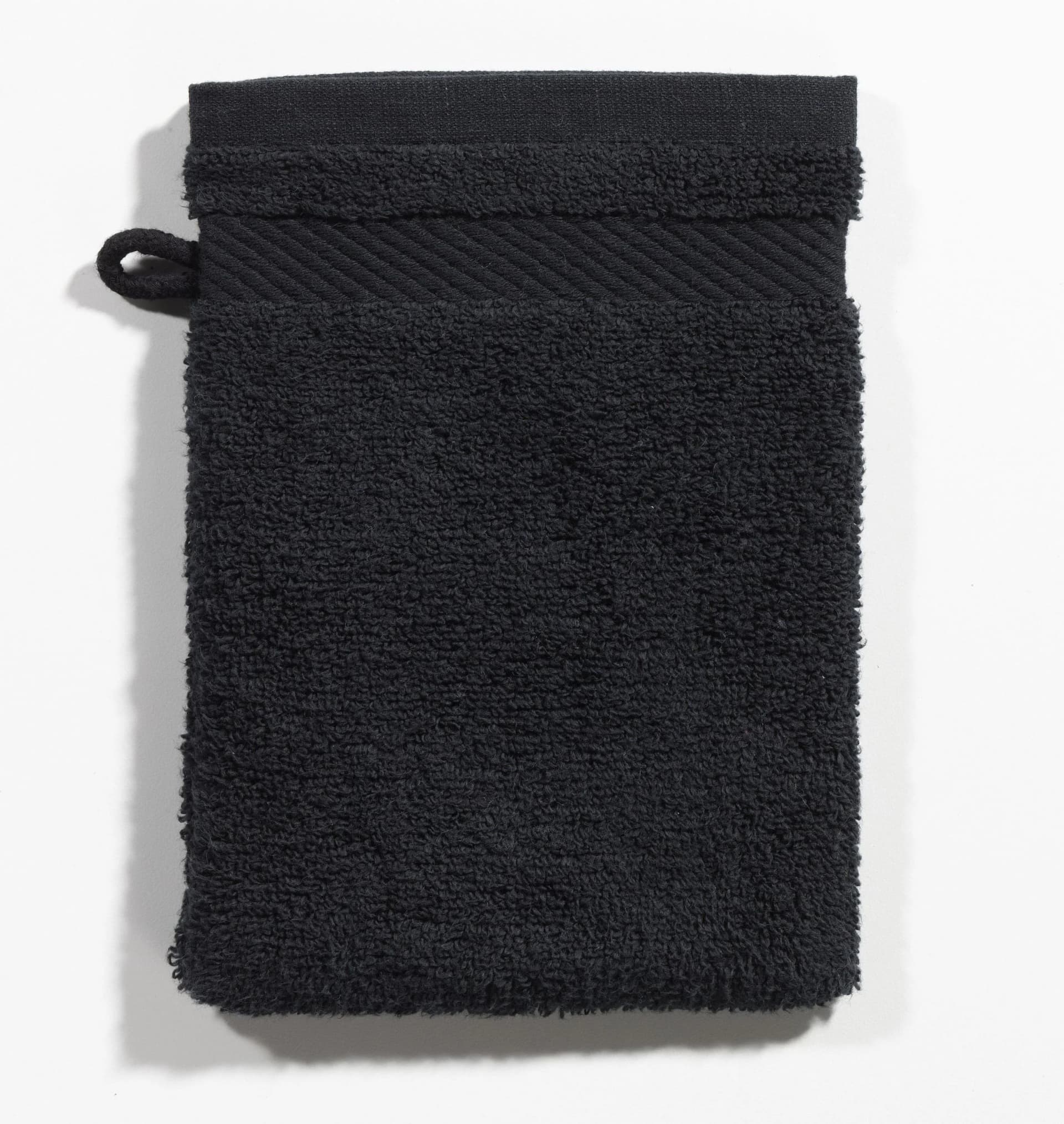 Casa Nova Waschhandschuh MICRO Schwarz 100% Baumwolle