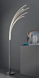 casa NOVA LED Bogenlampe ECLIPSE 5-flammig Dimmfunktion Silbergrau Bild 1