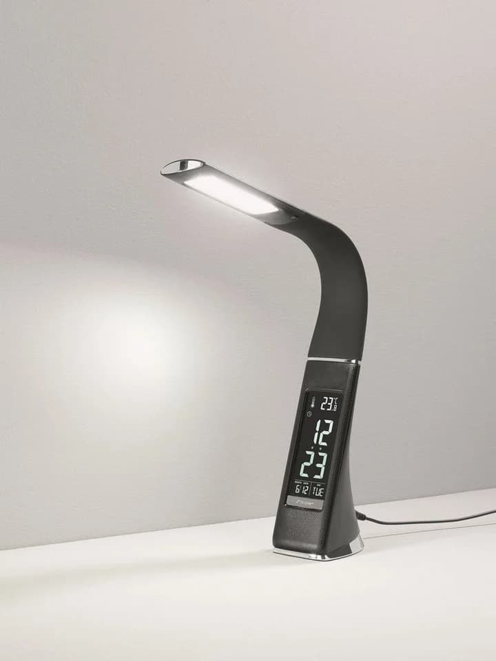 casa NOVA Tischleuchte LED SWING Schwarz Touchdimmer