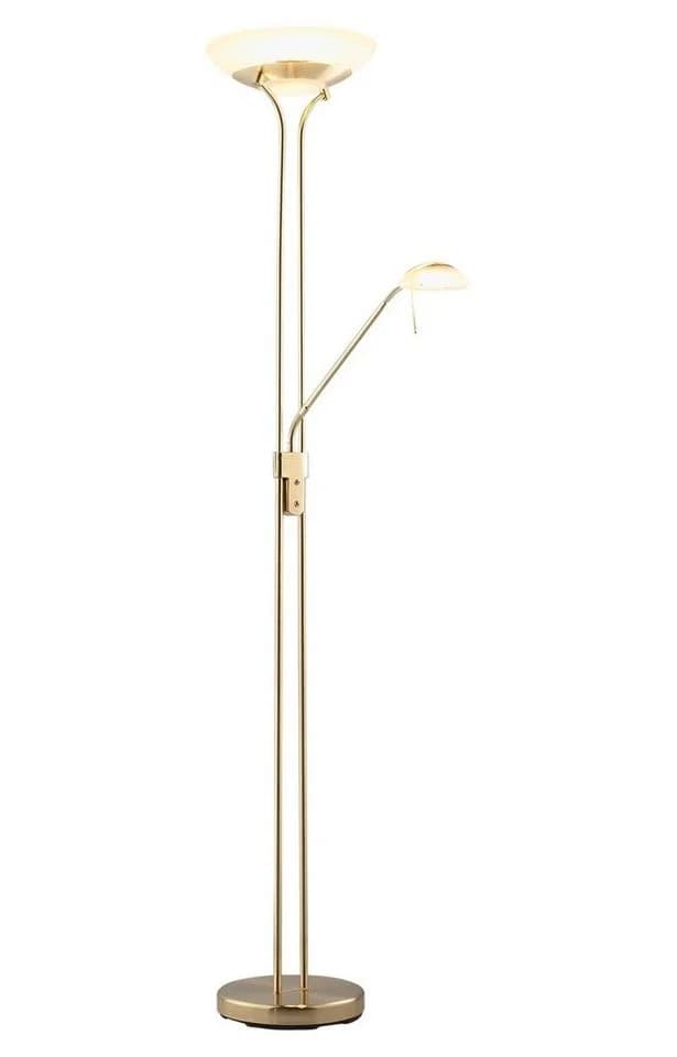 casa NOVA LED Deckenfluter EVEN 2-flammig Messing Glasschirme Warmweiß - Bild 2