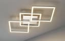 casa NOVA LED Deckenleuchte JALU 3-flammig Silber Aluminium Dimmbar Bild 1