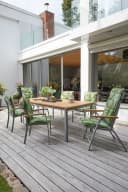 Outdoor Gartenstuhl SYLT Grau Aluminium Stapelstuhl Bild 1