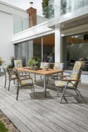 Outdoor Gartenstuhl SYLT Grau Aluminium Stapelstuhl Bild 5