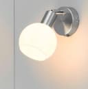 casa NOVA Wandstrahler LINA 1-flammig Silbergrau Weiß Glas Metall Bild 1