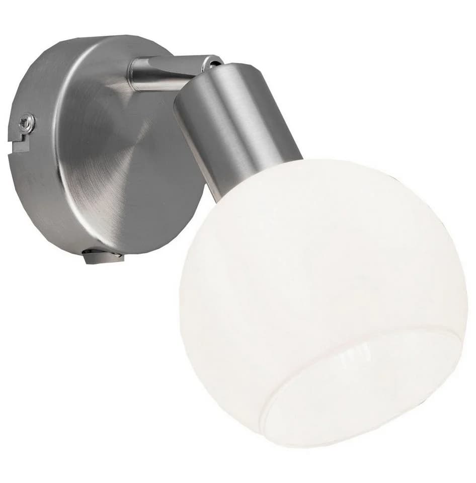 casa NOVA Wandstrahler LINA 1-flammig Silbergrau Weiß Glas Metall - Bild 2