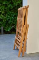 Outdoor Klappstuhl RIVA Braun Teakholz Massiv Klappbar Bild 3
