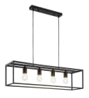 casa NOVA Hängeleuchte HAMPER 4-flammig Schwarz Metall Bild 2