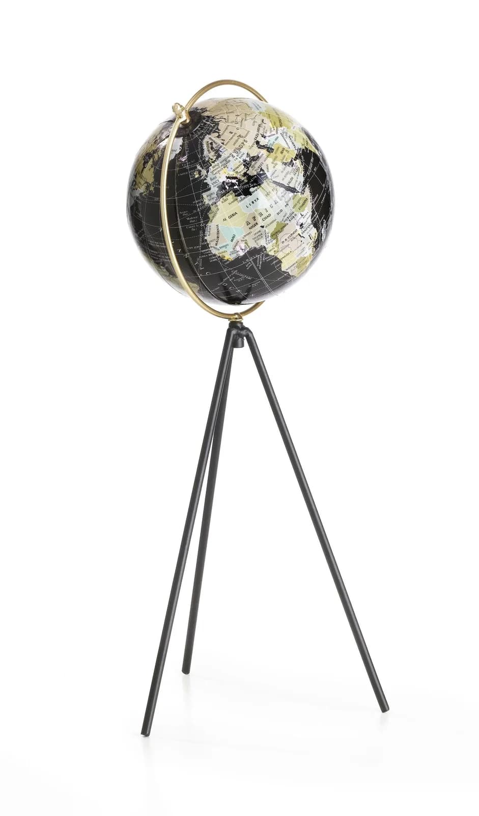 Casa Nova Globus Braun Schwarz Metall Kunststoff 25 cm