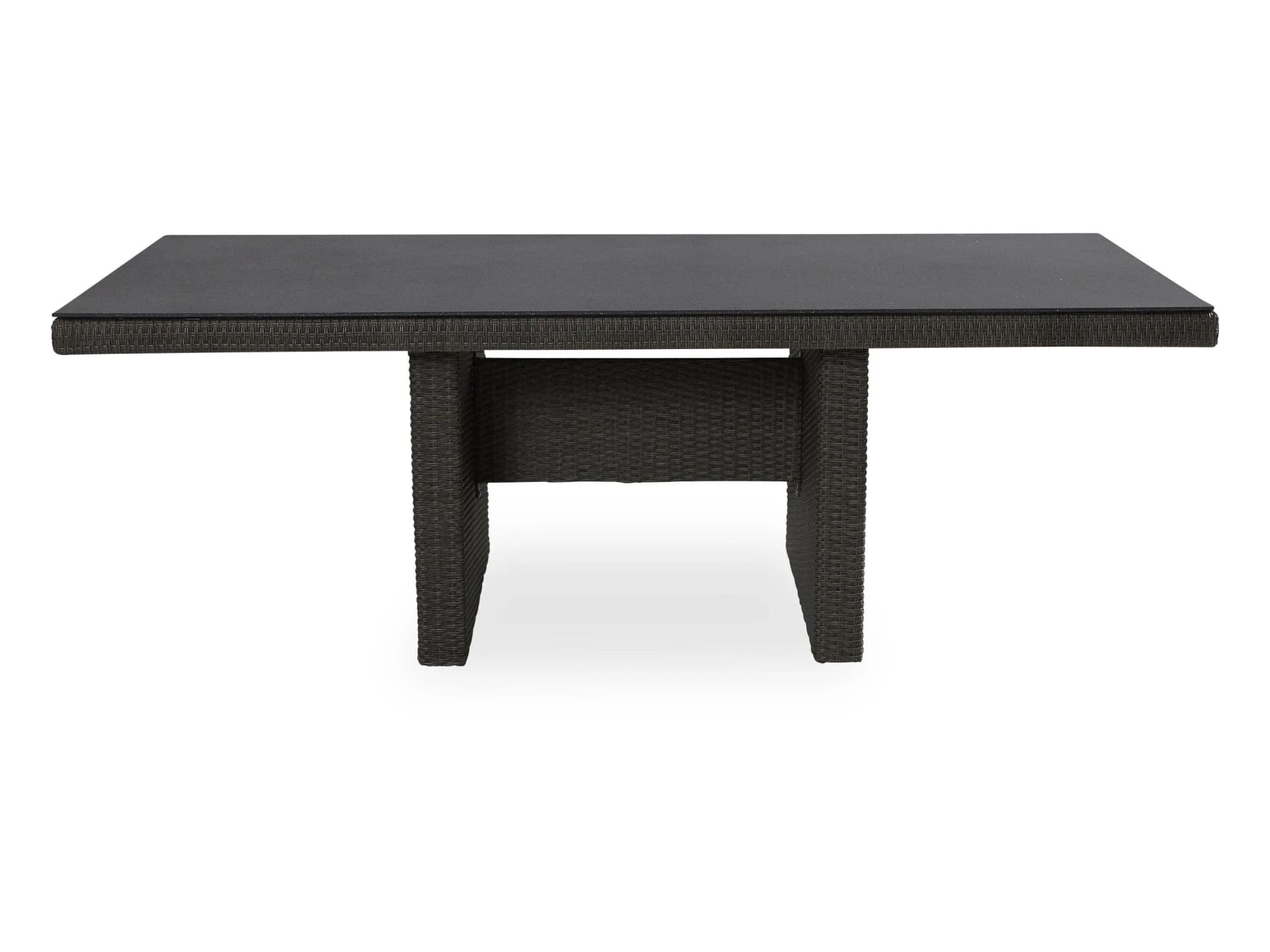 OUTDOOR Gartentisch London Grau 3D-Glas Aluminium