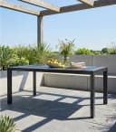 Outdoor Gartentisch LIVORNO Ausziehbar Anthrazit Aluminium Sicherheitsglas Bild 1