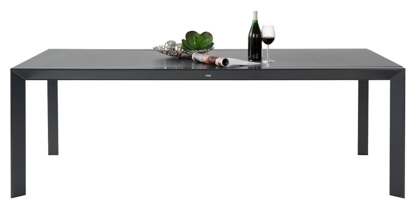 Outdoor Gartentisch LIVORNO Ausziehbar Anthrazit Aluminium Sicherheitsglas - Bild 4