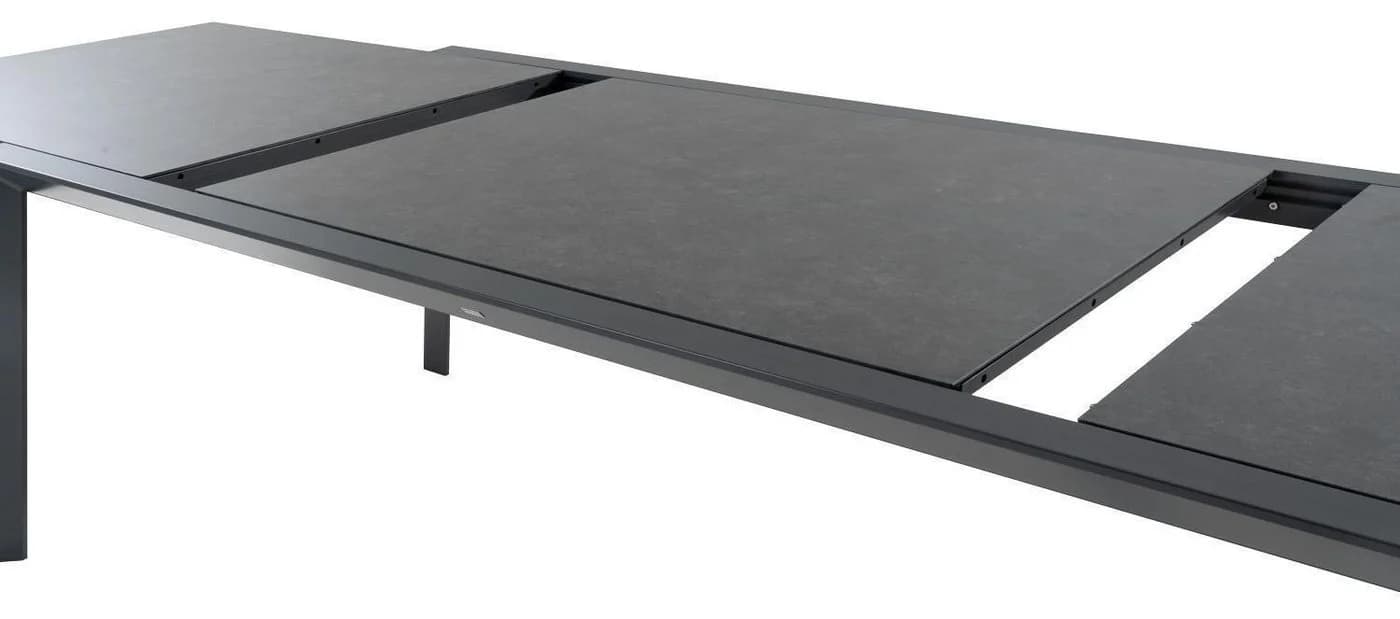 Outdoor Gartentisch LIVORNO Ausziehbar Anthrazit Aluminium Sicherheitsglas - Bild 5