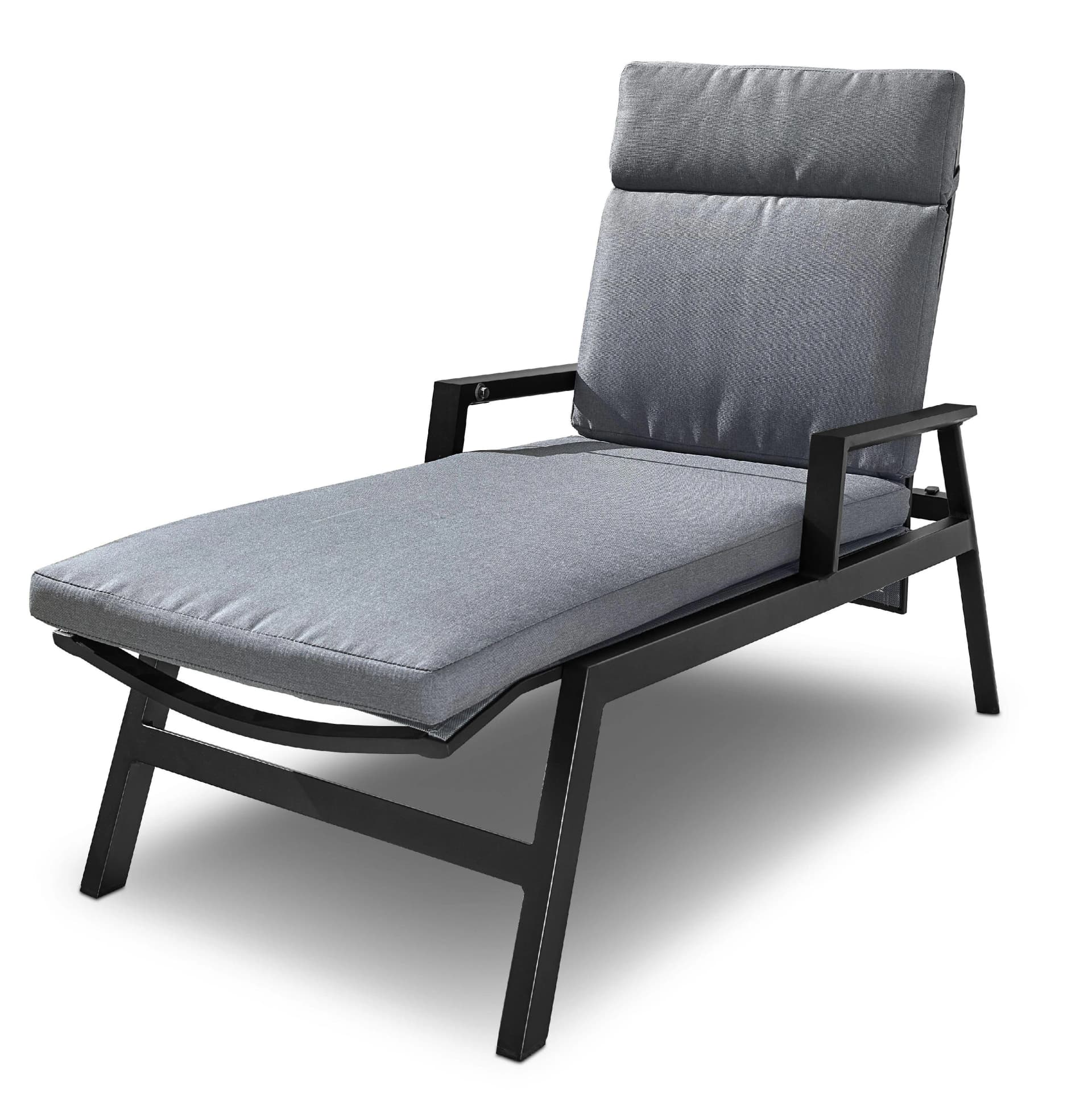 Gartenliege MONDO ACARNA Aluminium Schwarz