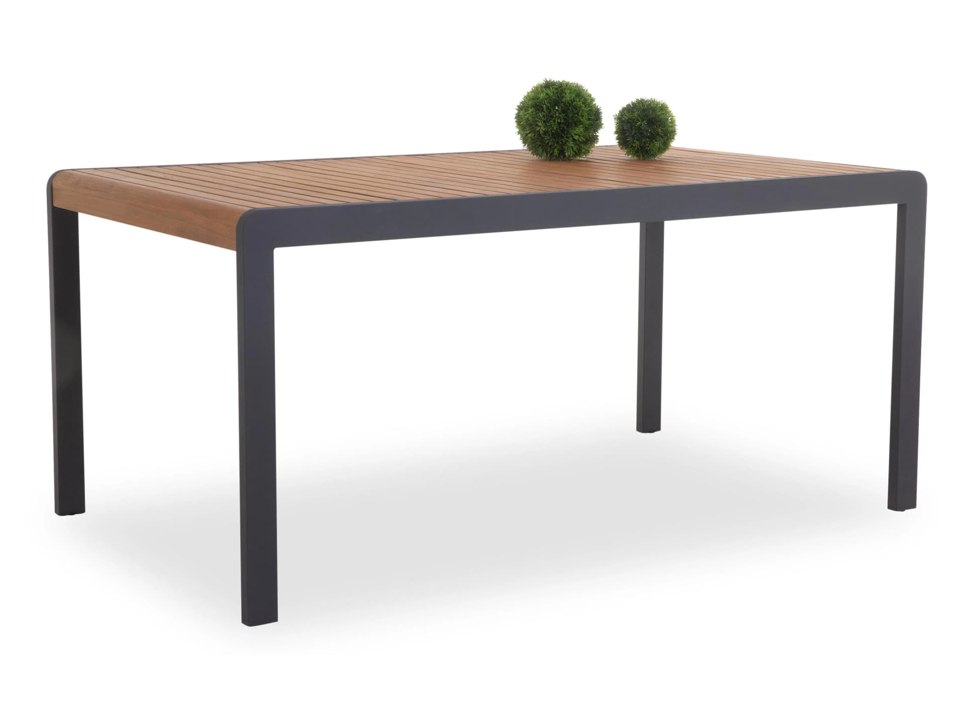 Casa Nova Gartentisch AMBER Teak Aluminium Braun Grau