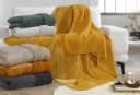 casa NOVA Wohndecke SEBASTIAN Taupe Wendbar Flanell Schaffellimitat Bild 1