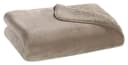 casa NOVA Wohndecke SEBASTIAN Taupe Wendbar Flanell Schaffellimitat Bild 2