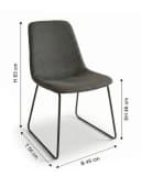 faee Polsterstuhl Dromme Grau Metallgestell Bild 5