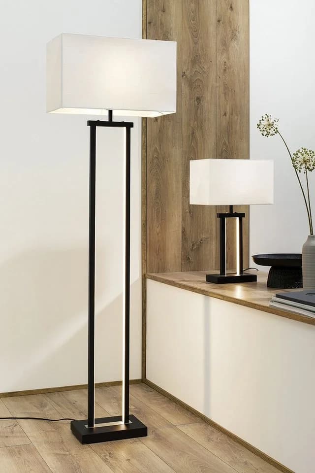 MONDO LED Stehlampe DOMO Schwarz Weiß Dimmfunktion