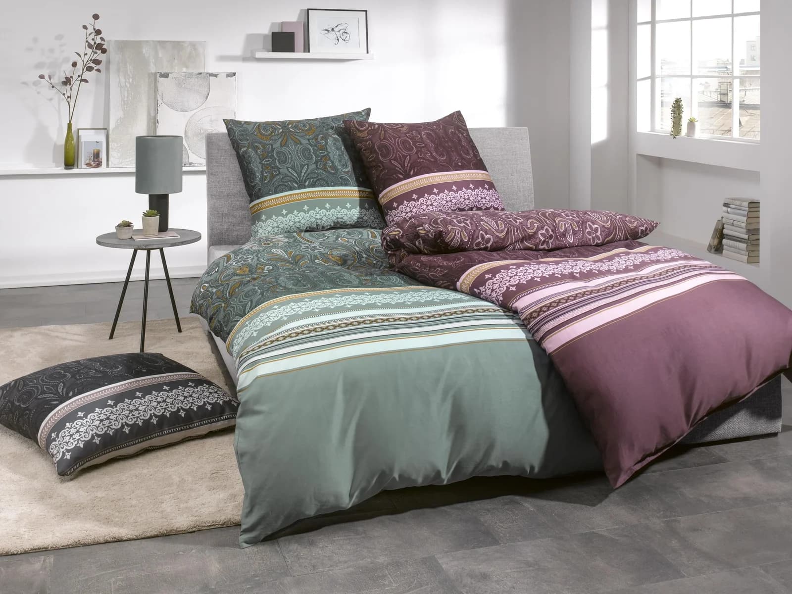 Bettwäsche KYLIE Satin 100% Baumwolle Lila