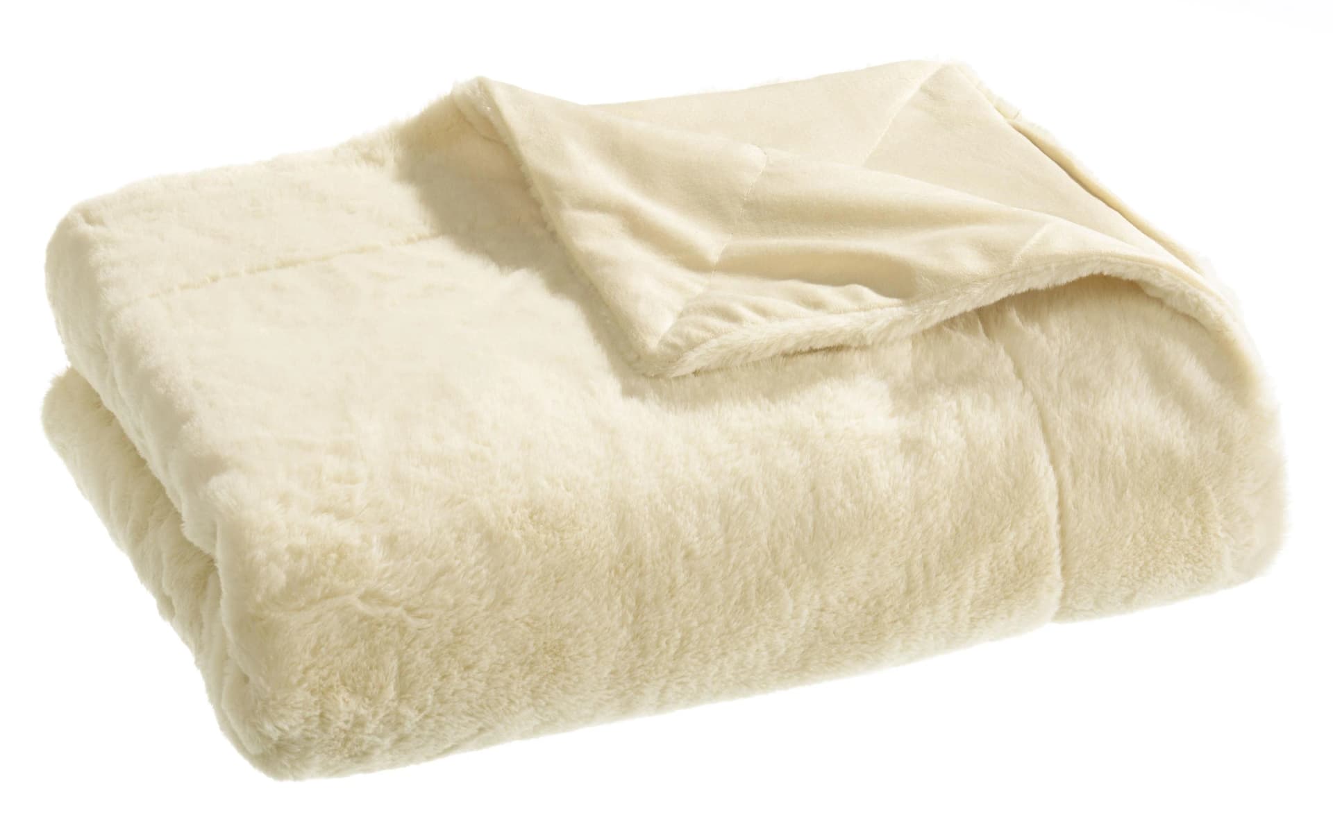 Wohndecke FELLOPTIK Creme von Casa Nova